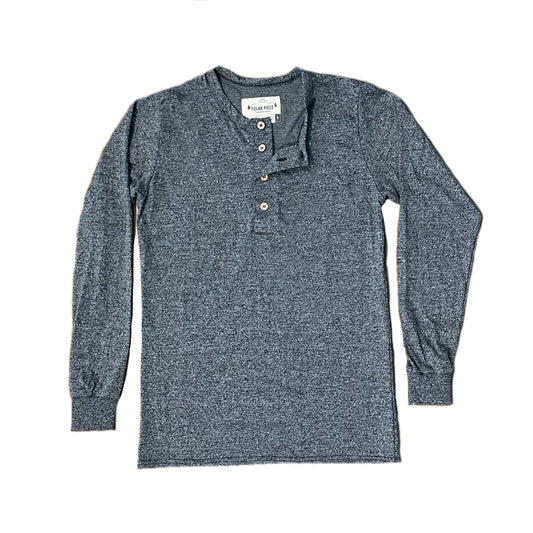 Long-Sleeved Henley Top (Black Pepper)