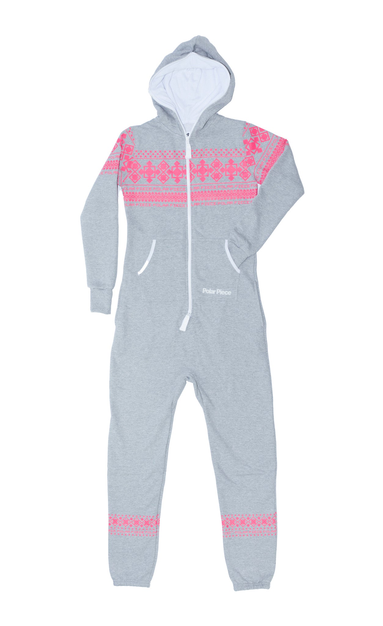 Light Grey PolarPiece with Pink Arctic Print - PolarPiece | Simply Canadian