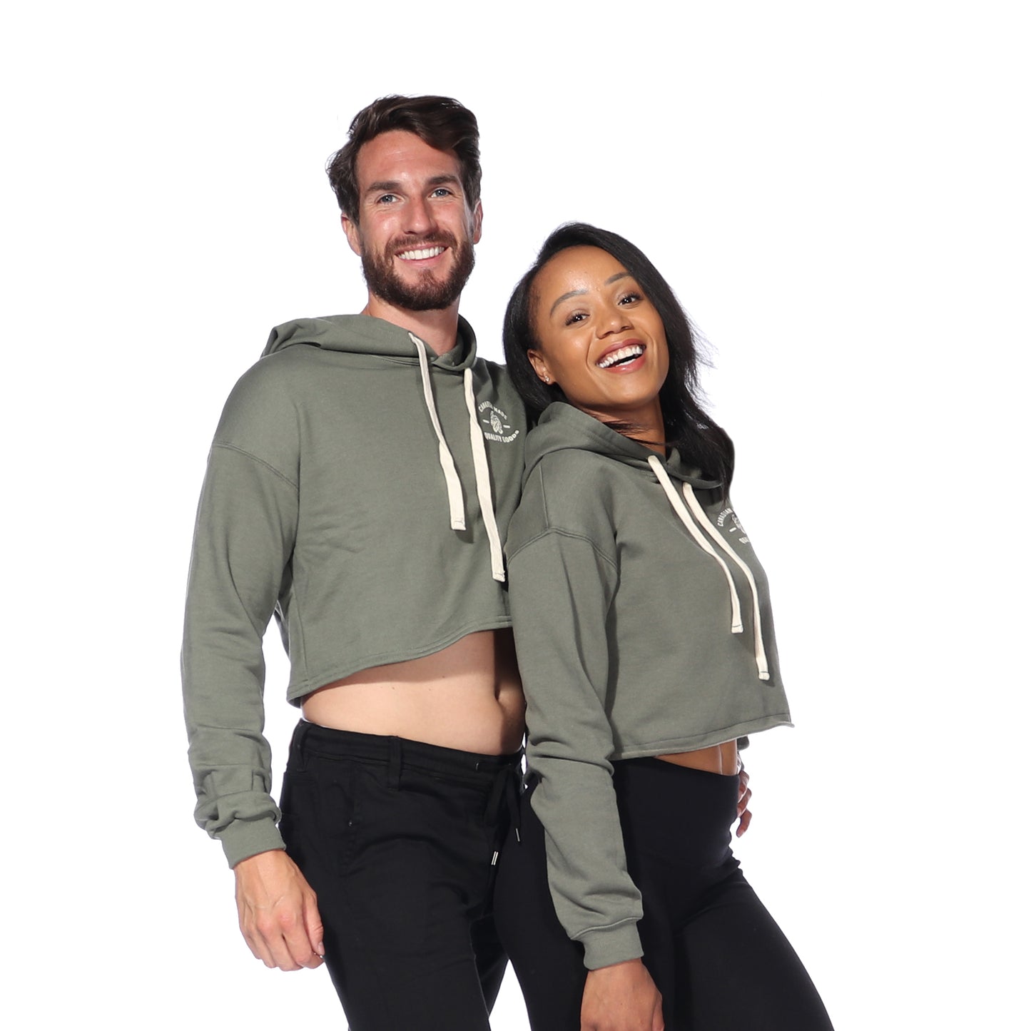 Crop Hoodie (Army Green)