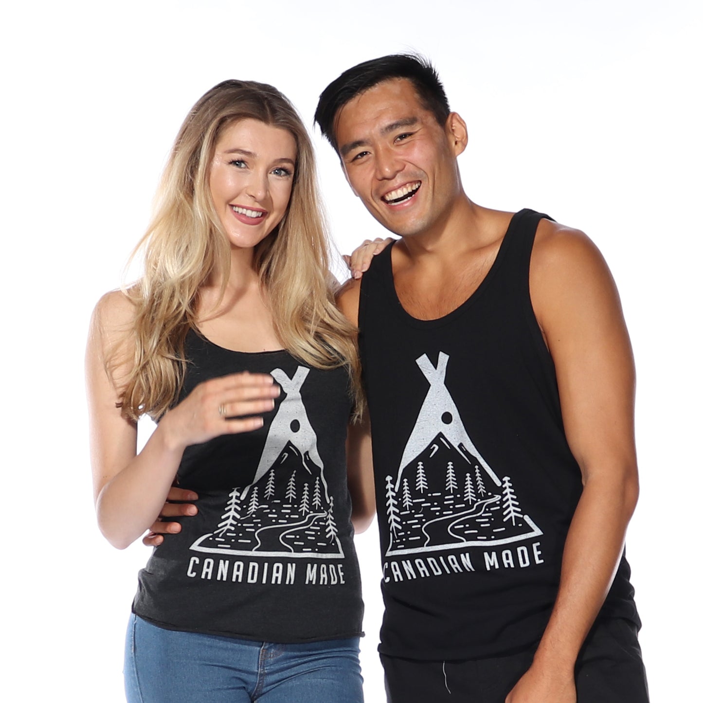 Discontinued Heather Black Racerback Tank