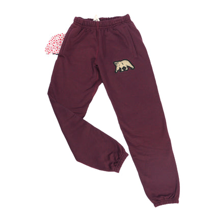 Fluffy Bear Sweatpants (Heather Merlot)