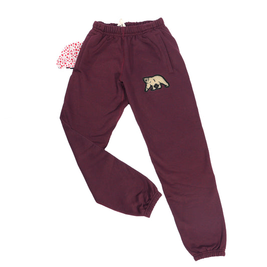Fluffy Bear Sweatpants (Heather Merlot)