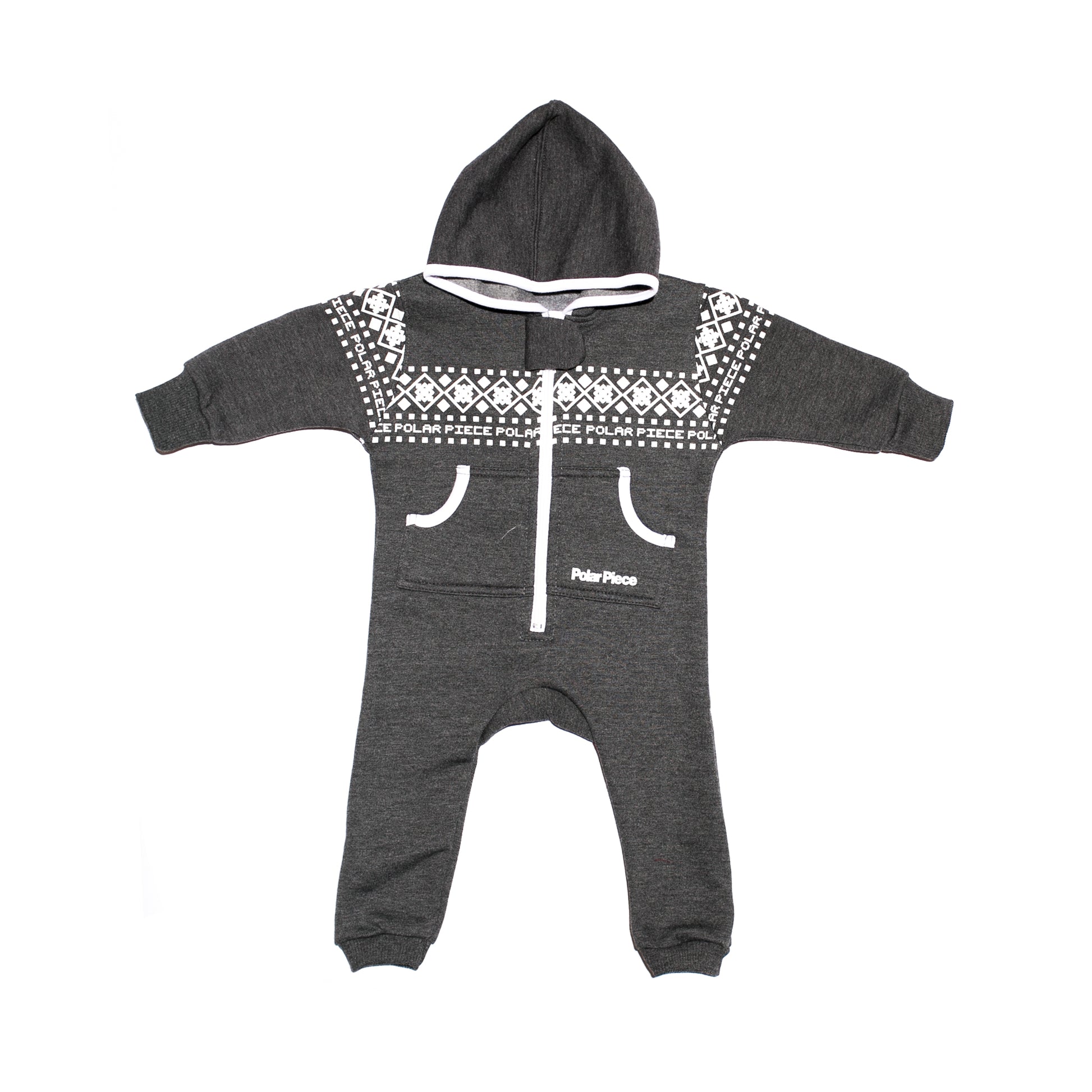 Charcoal with Arctic Print PolarCub - PolarPiece | Simply Canadian