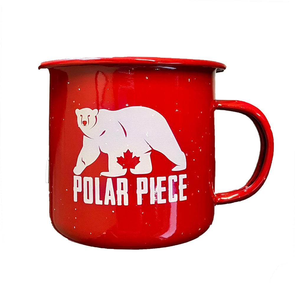 Enamel Mug (Red with Speckle) - PolarPiece | Simply Canadian