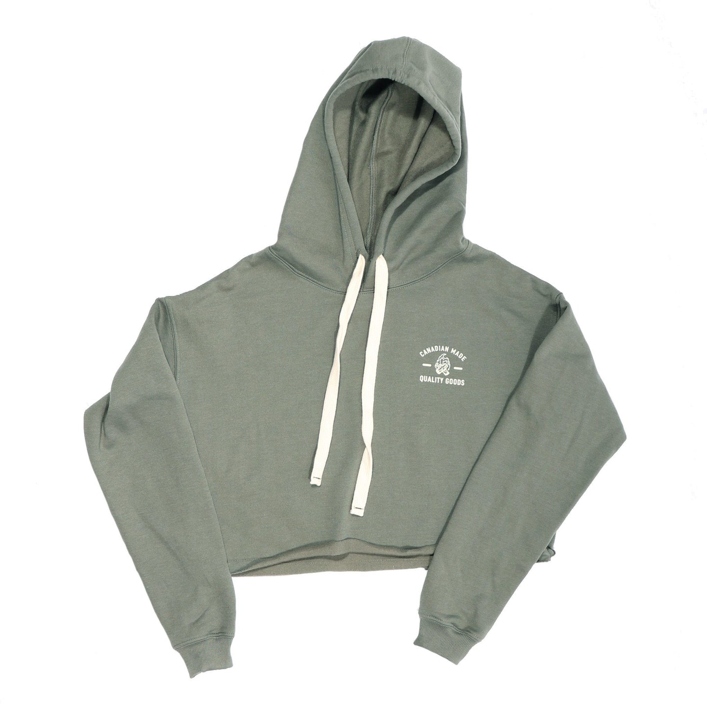 Crop Hoodie (Army Green)