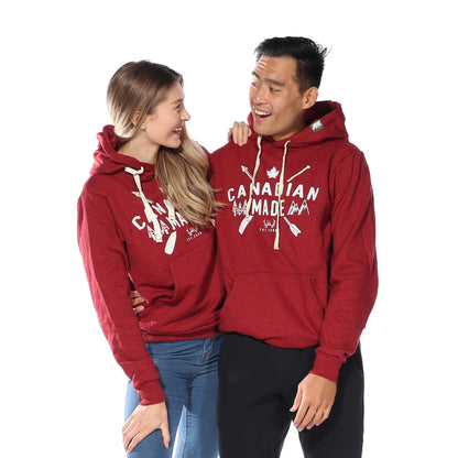 Canadian Made Pullover Hoodie (Cranberry Heather)